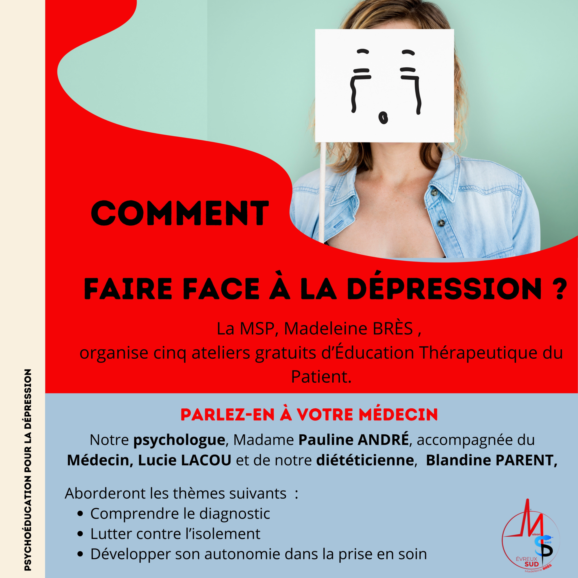 Ateliers gratuits sur la Dépression.